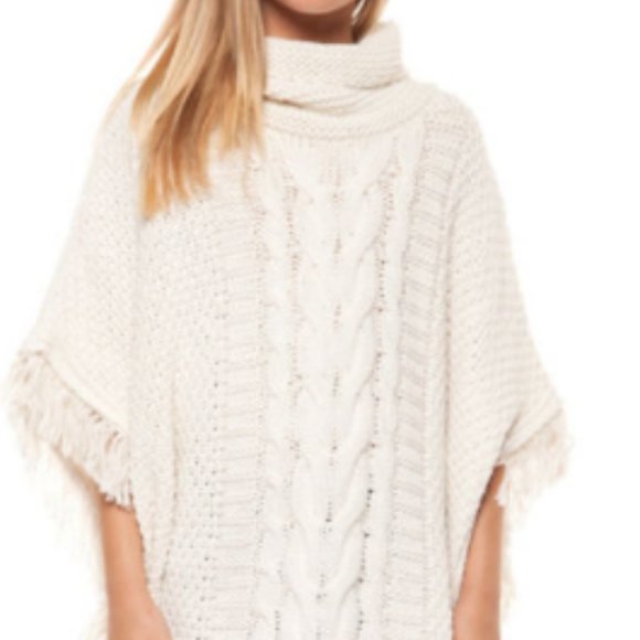 DEX - Cable Knit Poncho - Picture 1 of 3